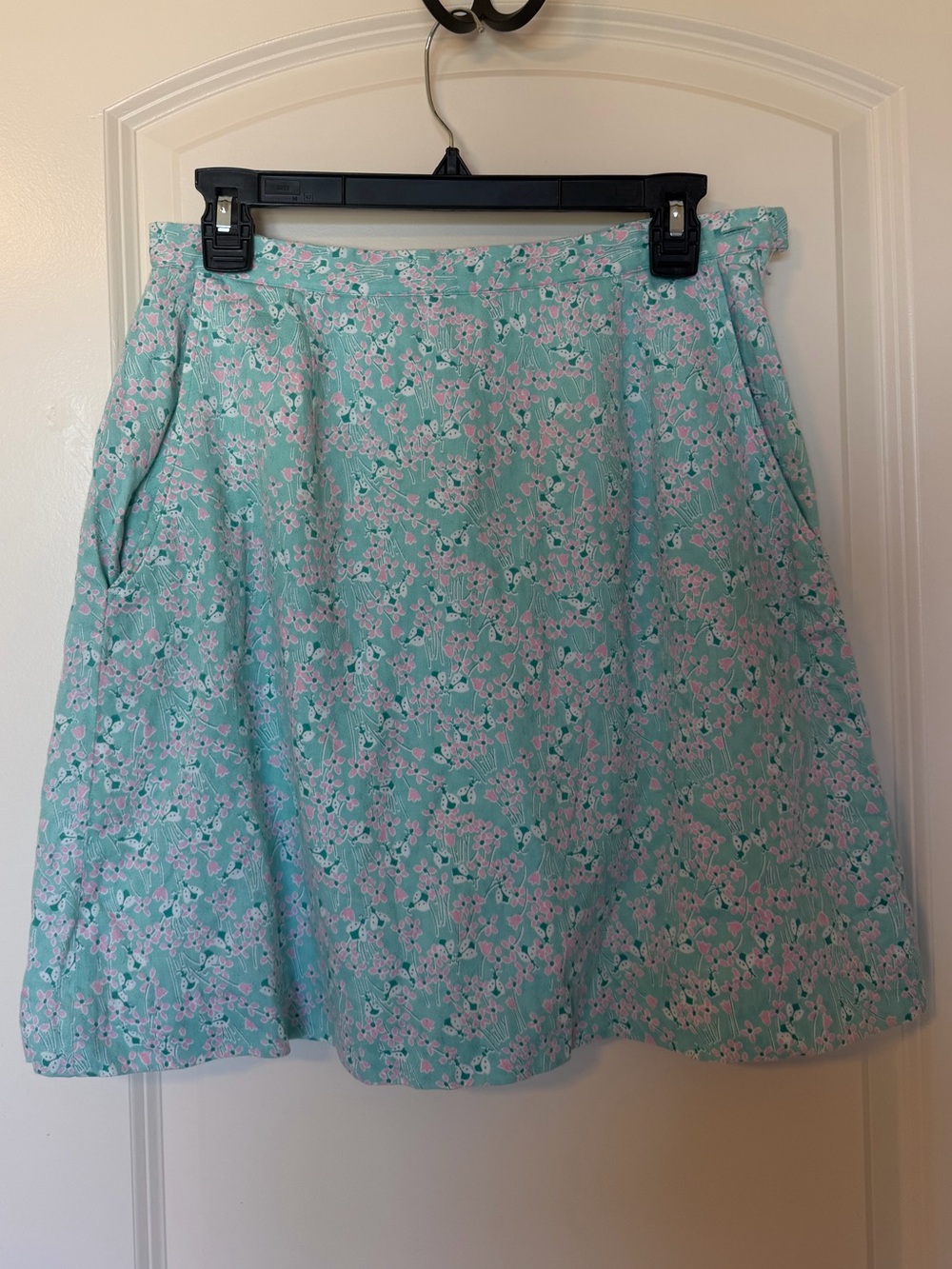 Lilly Pulitzer Mint Floral A-Line Skirt